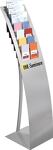 Prospektständer H1320xB320xT340mm STA alusilber feststehend 7 Fächer DIN A4/lang