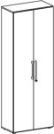 Schrank H2160xB800xT420mm weiß 2 Türen abschl.GERAMÖBEL