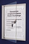 Flachschaukasten DIN A4, NW-Nr.: 9196493100 B260xH350mm Ganzglas-Tür, f.Innenber.WSM elox.WSM  