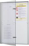 Flachschaukasten 4xDIN A4 B480xH650mm Ganzglas-Tür f.Innenber.WSM