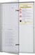 Flachschaukasten 4xDIN A4 B480xH650mm Ganzglas-Tür f.Innenber.WSM