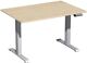 Schreibtisch Elevate Plus H630-1280xB1200xT800mm Ahorn/silber