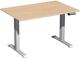 Schreibtisch Elevate Plus H630-1280xB1200xT800mm Buche/silber