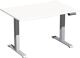 Schreibtisch Elevate Plus H630-1280xB1200xT800mm weiß/silber