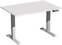 Schreibtisch Elevate Plus H630-1280xB1200xT800mm lichtgrau/silber