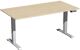 Schreibtisch Elevate Plus H630-1280xB1600xT800mm Ahorn/silber