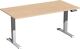 Schreibtisch Elevate Plus H630-1280xB1600xT800mm Buche/silber