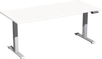 Schreibtisch Elevate Plus H630-1280xB1800xT800mm weiß/silber