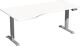 Schreibtisch Elevate Plus H630-1280xB1800xT800/1000mm PC-Form li.weiß/silber