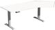Schreibtisch Elevate Plus H630-1280xB2166xT800/1130mm weiß/silber