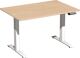 Schreibtisch Elevate Plus H630-1280xB1200xT800mm Buche/weiß