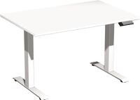 Schreibtisch Elevate Plus H630-1280xB1200xT800mm weiß/weiß