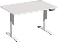 Schreibtisch Elevate Plus H630-1280xB1200xT800mm lichtgrau/weiß