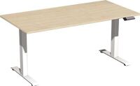 Schreibtisch Elevate Plus H630-1280xB1600xT800mm Ahorn/weiß