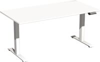 Schreibtisch Elevate Plus H630-1280xB1600xT800mm weiß/weiß