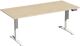 Schreibtisch Elevate Plus H630-1280xB1800xT800mm Ahorn/weiß