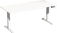 Schreibtisch Elevate Plus H630-1280xB1800xT800mm weiß/weiß