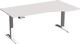 Schreibtisch Elevate Plus H630-1280xB1800xT800/1000mm PC-Form re.lichtgrau/weiß
