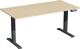 Schreibtisch Elevate Plus H630-1280xB1600xT800mm Ahorn/anthrazit