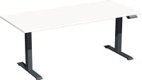 Schreibtisch Elevate Plus H630-1280xB1600xT800mm weiß/anthrazit