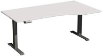 Schreibtisch Elevate Plus H630-1280xB1800xT800/1000mm PC-Form re.grau/anthrazit
