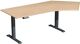 Schreibtisch H630-1280xB2166xT800/1130mm Freiform 135Grad re.Buche/anthrazit