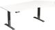 Schreibtisch H630-1280xB2166xT800/1130mm Freiform 135Grad re.weiß/anthrazit