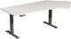 Schreibtisch H630-1280xB2166xT800/1130mm Freiform 135Grad re.lichtgrau/