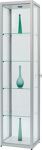 Vitrine H2000xB500xT500mm Drehtür Beleuchtung NV Alu-silberfarbig WSM