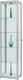 Vitrine H2000xB500xT500mm Drehtür Beleuchtung NV Alu-silberfarbig WSM