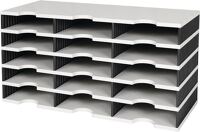Sortierablage Trio 15, NW-Nr.: 9000493277 Fächer H363xB723xT331mm, Polystyrol grau/schwarz STYRO  