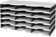 Sortierablage Trio 15, NW-Nr.: 9000493277 Fächer H363xB723xT331mm, Polystyrol grau/schwarz STYRO