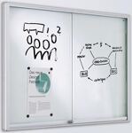 Schiebetür-Schaukasten MEDIA-BA21 21x A4 B1540xH970mm Rahmen rd