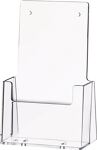 Tischprospekthalter 1/3, NW-Nr.: 9000493321 DIN A4/C6 lang, Ku.transp.freistehend HELIT  