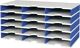 Sortierablage Trio 15, NW-Nr.: 9000493348 Fächer H363xB723xT331mm, Polystyrol grau/blau STYRO  