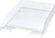 Briefablage f.DIN A4-C4, NW-Nr.: 9000493446 Ku.glasklar, H67xB254xT345mm m.Griffmulde, u.Beschriftungsfeld HELIT  