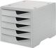 Ablagebox 5 Schubl.grau/grau Polystyrol H255xB270xT340mm STYRO