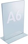 Tischaufsteller DIN A6, NW-Nr.: 9000493480 Acryl transp.freistehend   