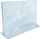 Tischaufsteller DIN A4, NW-Nr.: 9000493483 quer Acryl, transp.freistehend   