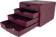Schubladenbox m.Auszugssperre 4 Schubl.rot H215xB265xT332mm HELIT