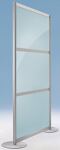Stellwandsystem Brandschutz B1 1980x1200x40 ESG Glas satiniert BST Systeme