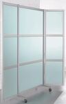 Faltstellwand Brandschutz B1 1900x1000x50 ESG Glas satiniert BST Systeme