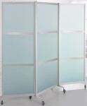 Faltstellwand Brandschutz B1 1900x800x75 ESG Glas satiniert BST Systeme
