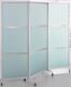 Faltstellwand Brandschutz B1 1900x800x75 ESG Glas satiniert BST Systeme