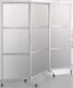 Faltstellwand Kein Brandschutz 1900x800x75 MDF Dekor silbergrau BST Systeme