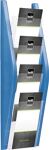 Prospekthalter, NW-Nr.: 9000493701 H540xB169xT80mm 1/3 DIN, A4 hoch blau   