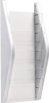 Prospekthalter H540xB280xT80mm DIN A4 hoch silber