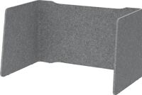 Akustik-Einhausung 3-seitig grau-meliert B1140xH605mm HAMMERBACHER