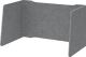 Akustik-Einhausung 3-seitig grau-meliert B1140xH605mm HAMMERBACHER