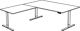 Schreibtisch M-ove H720-1200xB2000xT2200mm graphit m.Anbautisch elektr.höhenv.